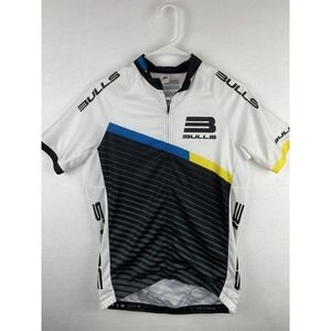 Bulls Men’s Cycling Jersey Short Sleeve White/Black Size - XL